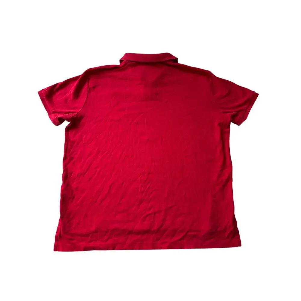 Polo Ralph Lauren Polo Shirt Mens XXL Red Cotton Short Sleeve Blue Pony Logo